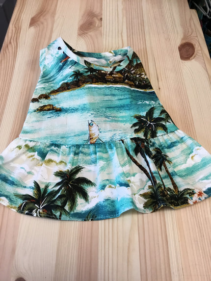 Sage Dog/Cat Hawaiian Aloha Dress
