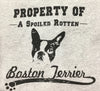 Boston Terrier Tee Shirt - Property of a Spoiled Rotten