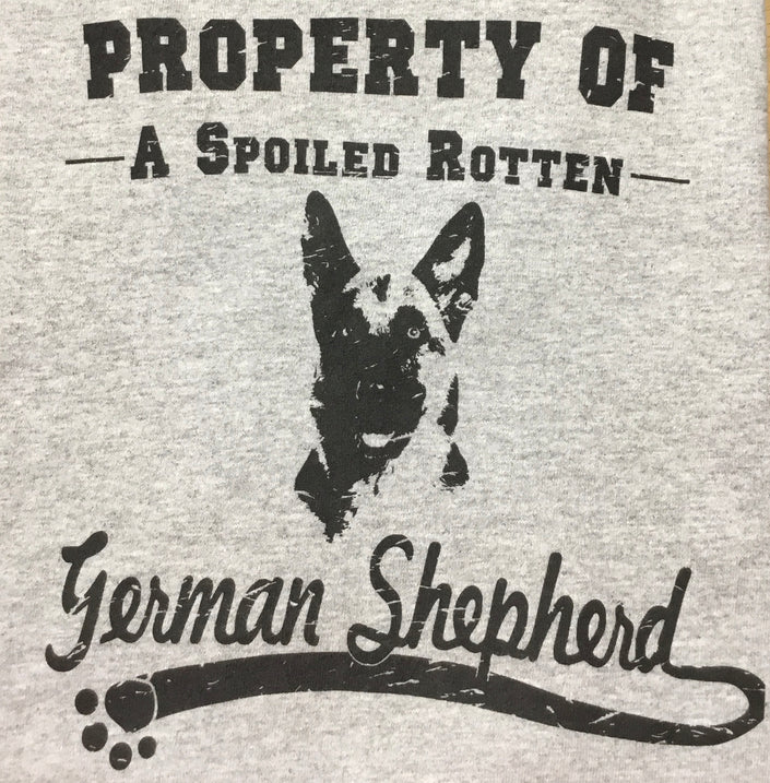 German Shepherd Tee Shirt - Property of a Spoiled Rotten