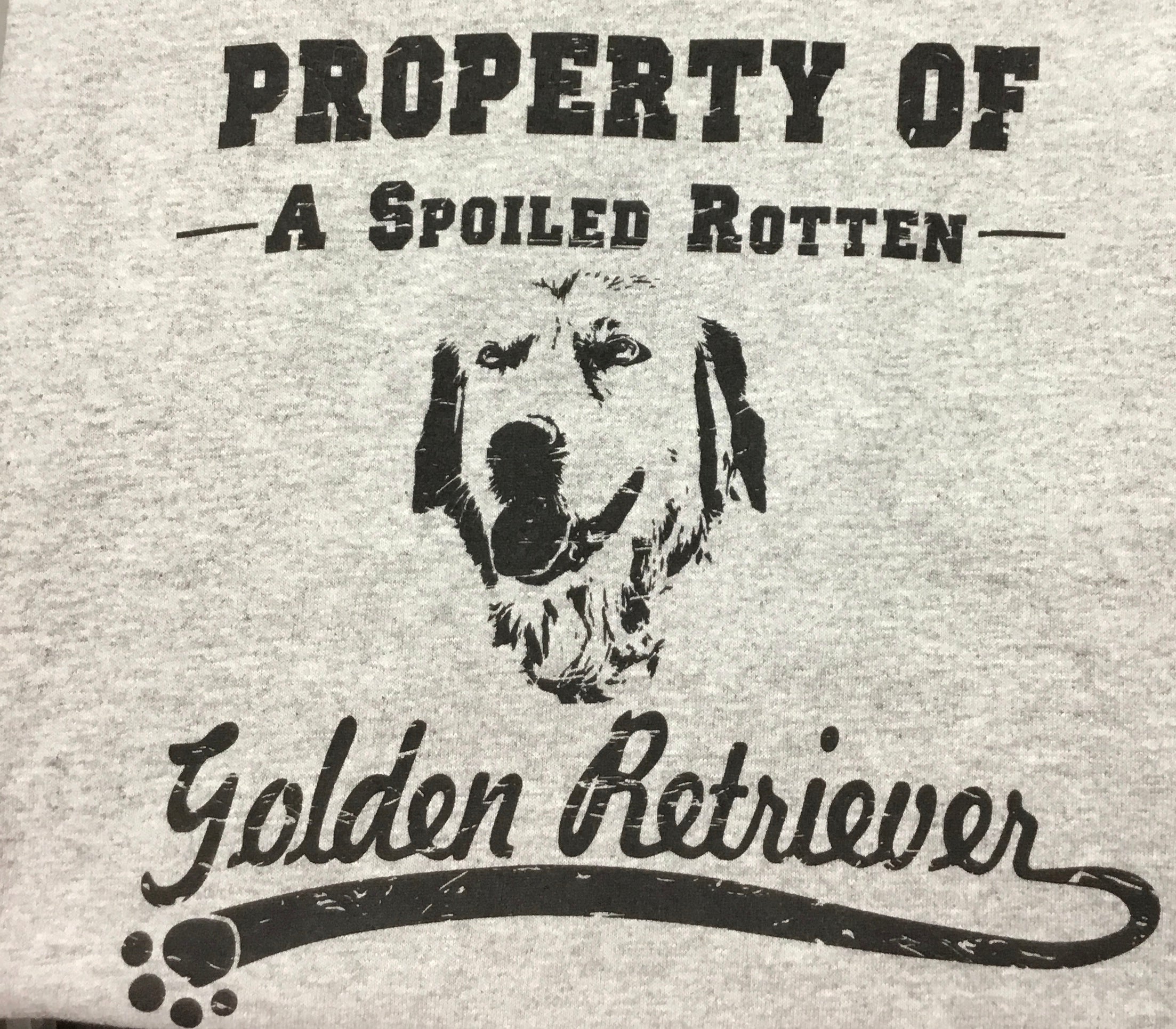 Golden Retriever Tee Shirt - Property of a Spoiled Rotten