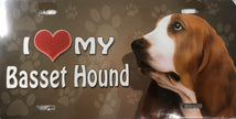 Basset Hound License Plate - I Love My