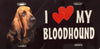 Bloodhound License Plate - I Love My