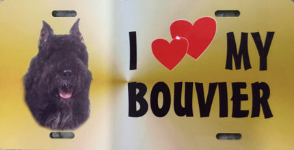 Bouvier License Plate - I Love My