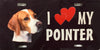 Pointer License Plate - I Love My