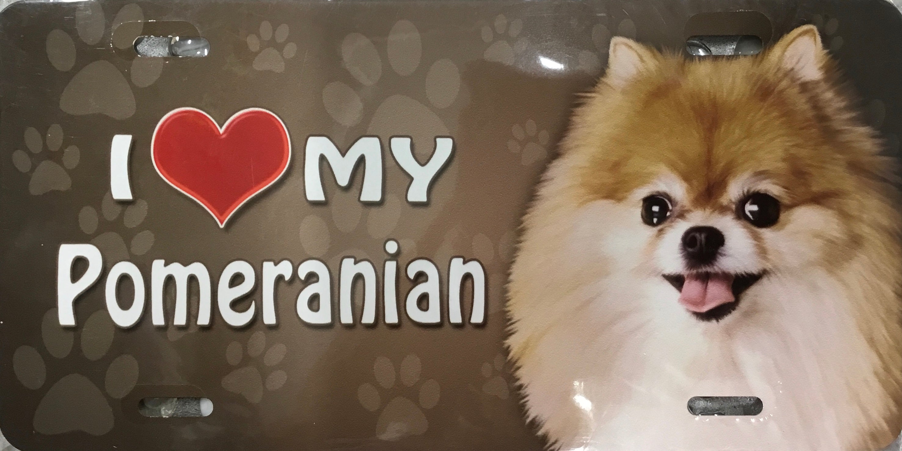 Pomeranian License Plate - I Love My