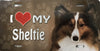 Sheltie License Plate - I Love My