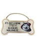 Alaskan Malamute Wooden Bone Sign