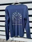 Salty Paws Cool Dry Long-Sleeve Sunblock Fishing Shirt-Navy