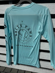 Salty Paws Cool Dry Long-Sleeve Sunblock Fishing Shirt-Aqua