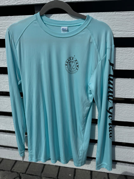 Salty Paws Cool Dry Long-Sleeve Sunblock Fishing Shirt-Aqua