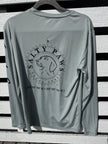 Salty Paws Cool Dry Long-Sleeve Sunblock Fishing Shirt-Gray