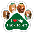 I Love My Duck Toller Car Trunk Paw Magnet