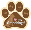 I Love My Granddogs Mini Paw Car Trunk Magnet