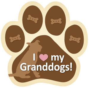 I Love My Granddogs Mini Paw Car Trunk Magnet