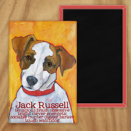 Jack Russell Fawn & White Magnet UD