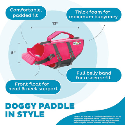 Dog Life Jacket Pink Splash