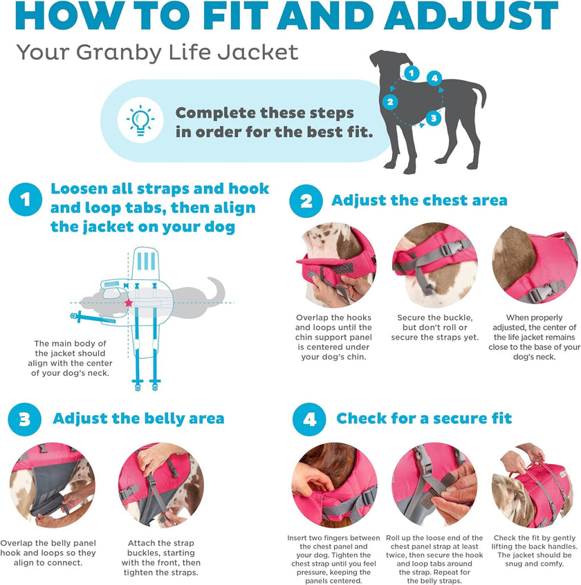 Dog Life Jacket Pink Splash