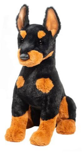 Doberman Plush Dog Stuffed Animal 