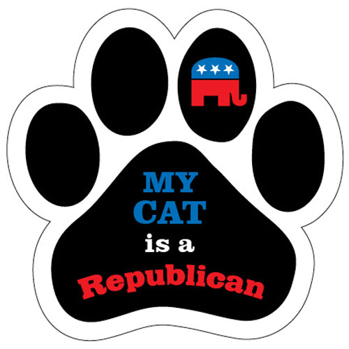 My Cat Is A Republican Paw Car Trunk Magnet