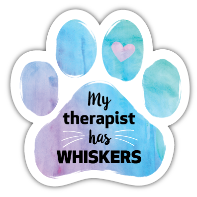 My Therapist Has Whiskers Paw Car Trunk Magnet