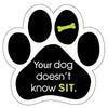 Show off your love for your favorite furry friend with our Your Dog Doesn't Know Sit Paw Magnet! Perfect for your car trunk or any magnetic surface, this adorable paw-shaped magnet features a vibrant image of your favorite dog or cat breed saying. Made from durable, weather-resistant materials, it’s designed to withstand the elements while adding a touch of personality to your vehicle or home.