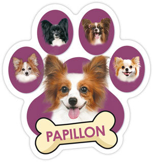 Papillon Paw Car Trunk Magnet