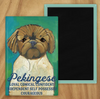 Behold our classic Pekingese Magnet, meticulously reproduced from an original oil painting by the renowned artist Ursula Dodge. This exquisite 2