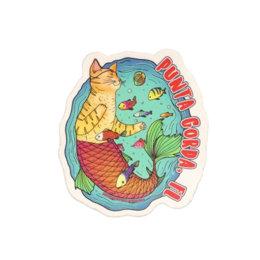 Purmaid Cat Punta Gorda, Florida Sticker Vinyl Decal