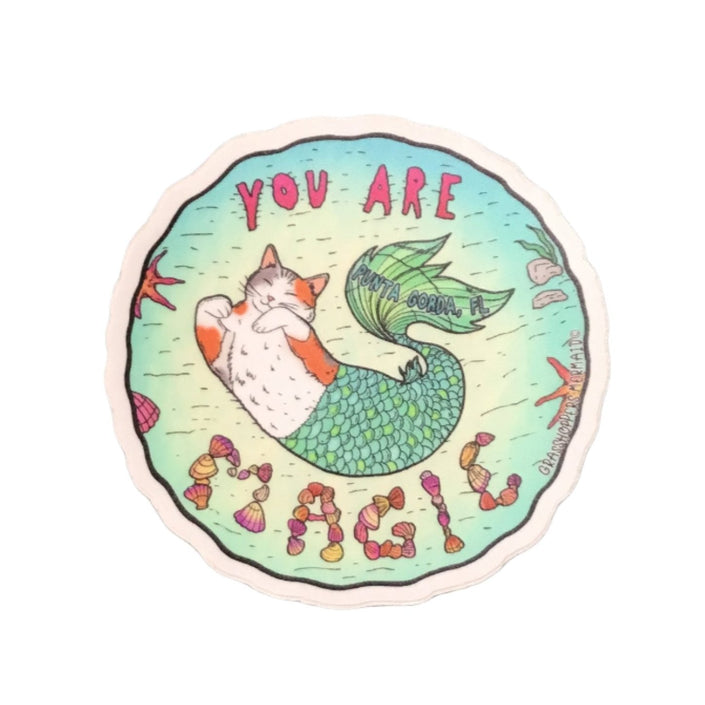 You Are Magic Purmaid Cat Punta Gorda, Florida Sticker