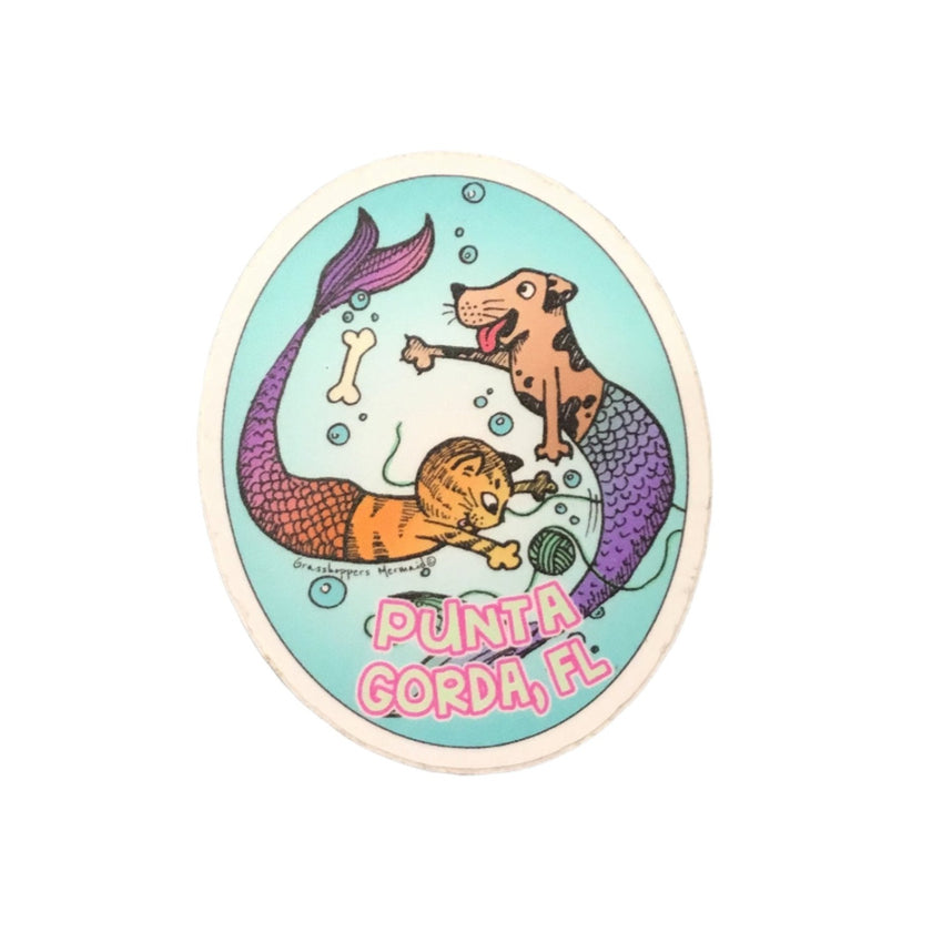 Cat Fish Playtime Punta Gorda, Florida Sticker Vinyl Decal