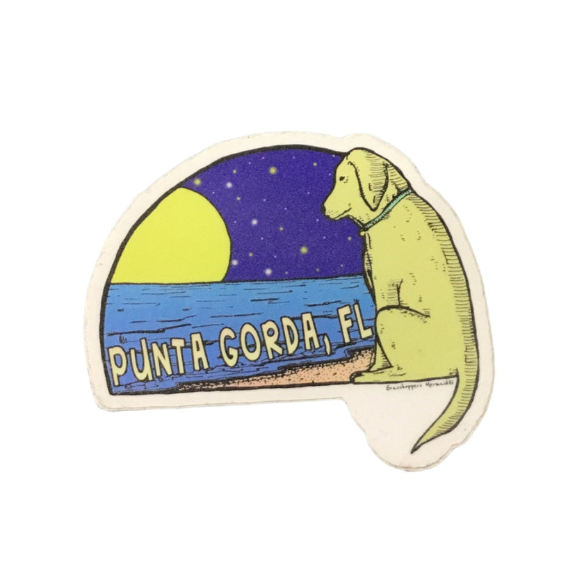 Moon Dog Punta Gorda, Florida Sticker Vinyl Decal