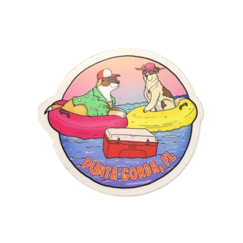 Floating Paws Punta Gorda, Florida Sticker Vinyl Decal