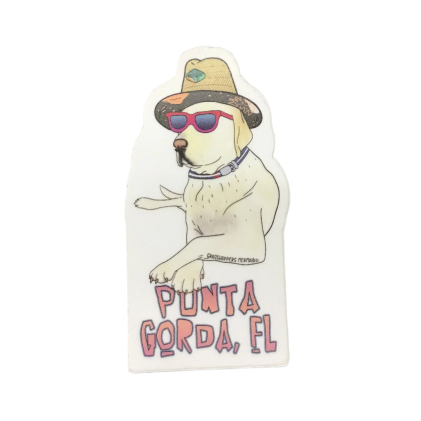 Gunner Goes To The Beach Punta Gorda, Florida Sticker Vinyl Decal