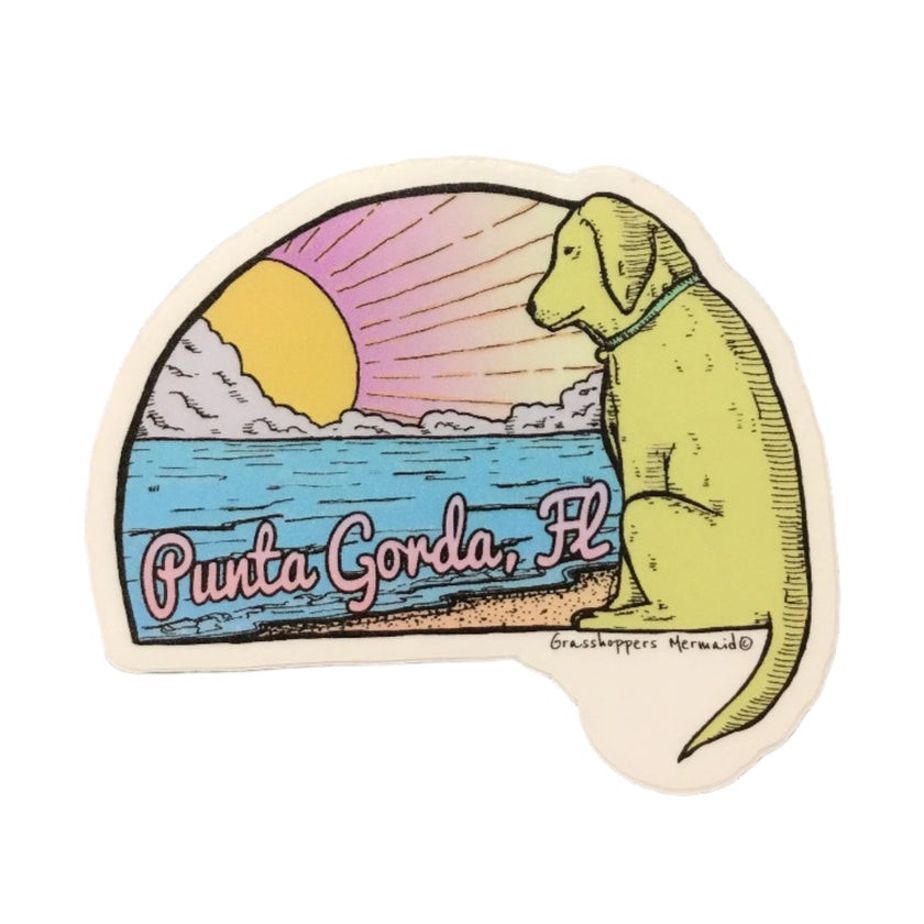 Sunrise Pooch Punta Gorda, Florida Sticker Vinyl Decal