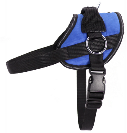 Our Reflective No Pull Easy Walking Dog Harness is designed for comfort and safety when walking your dog. With the handle for control and the option of three areas to attach your leash, it gives you the ultimate control of your pet. The border of the No Pull Harness is reflective for added visibility for night walks.