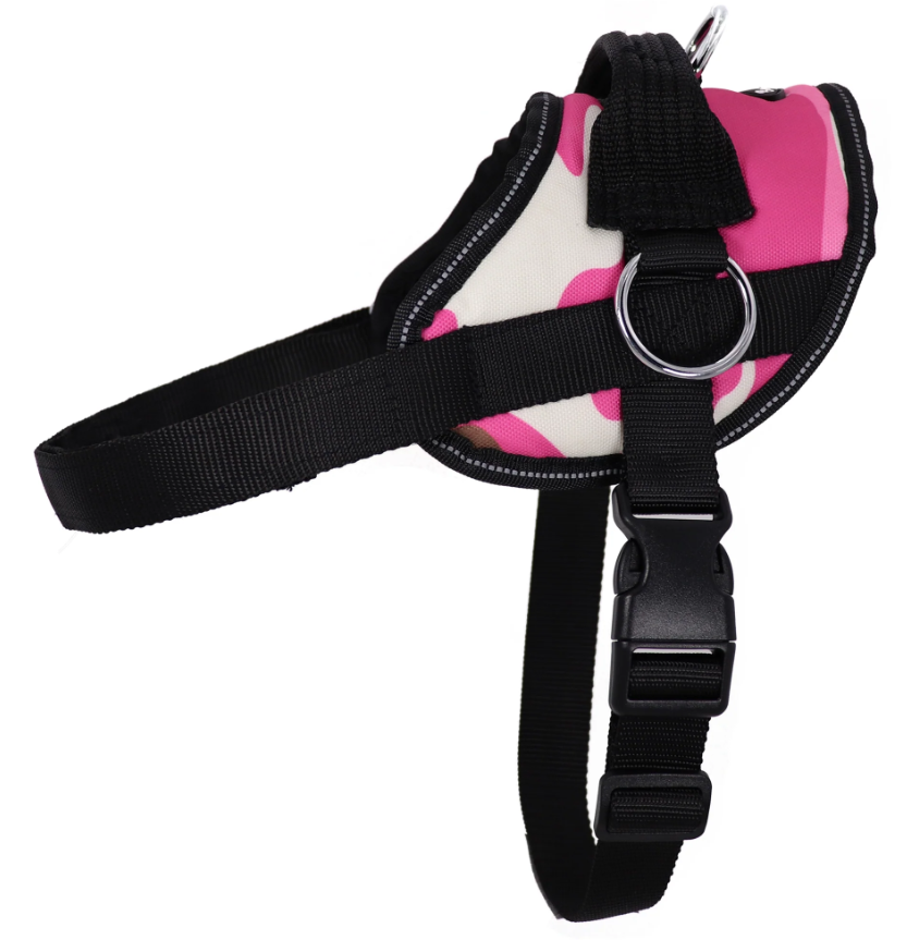 Our Reflective No Pull Easy Walking Dog Harness is designed for comfort and safety when walking your dog. With the handle for control and the option of three areas to attach your leash, it gives you the ultimate control of your pet. The border of the No Pull Harness is reflective for added visibility for night walks.