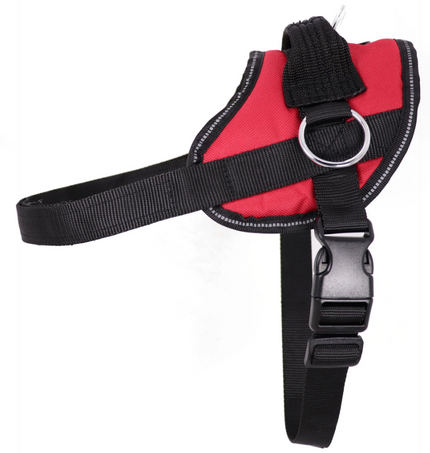 Our Reflective No Pull Easy Walking Dog Harness is designed for comfort and safety when walking your dog. With the handle for control and the option of three areas to attach your leash, it gives you the ultimate control of your pet. The border of the No Pull Harness is reflective for added visibility for night walks.