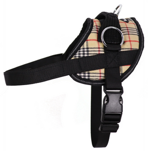Our Reflective No Pull Easy Walking Dog Harness is designed for comfort and safety when walking your dog. With the handle for control and the option of three areas to attach your leash, it gives you the ultimate control of your pet. The border of the No Pull Harness is reflective for added visibility for night walks.