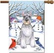 Schnauzer (Winter) Large Flag