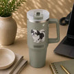 Shih Tzu Black 40 oz Tumbler with Handle and Straw Lid