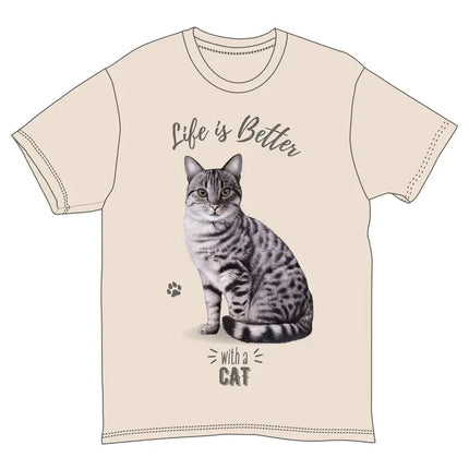 Silver Tabby Cat Tee Shirt Unisex