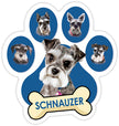 Schnauzer Paw Car Trunk Magnet Blue