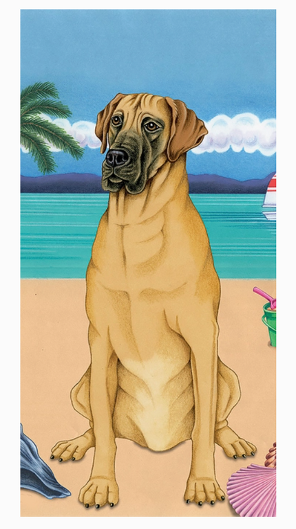 Great Dane Fawn Bath Beach Towel