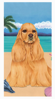 Cocker Spaniel Bath Beach Towel