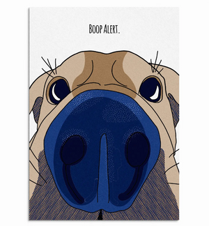 Edible Greeting Card for dogs- Boop Alert