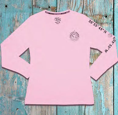 Salty Paws UPF50 Ladies LS Sunblock Fishing Shirt PInk