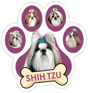 Shih Tzu Paw Car Trunk Magnet Purple