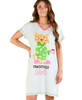 PJ Nightgown Cat Pawsitively Tired V-Neck Nightshirt