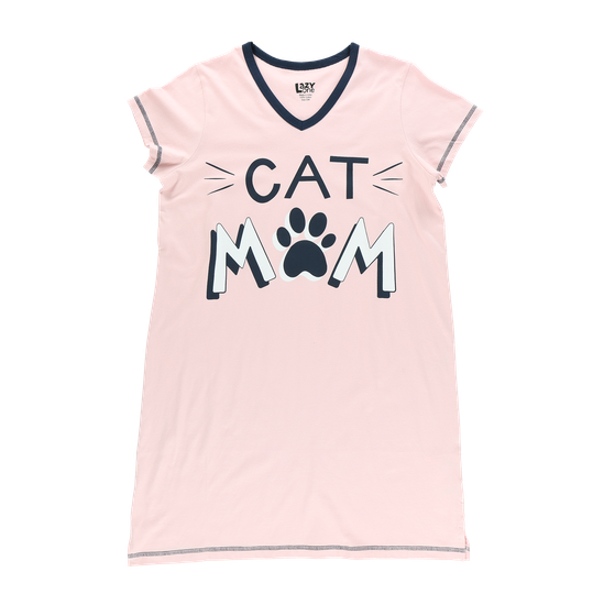 Cat Mom Vneck Nightshirt