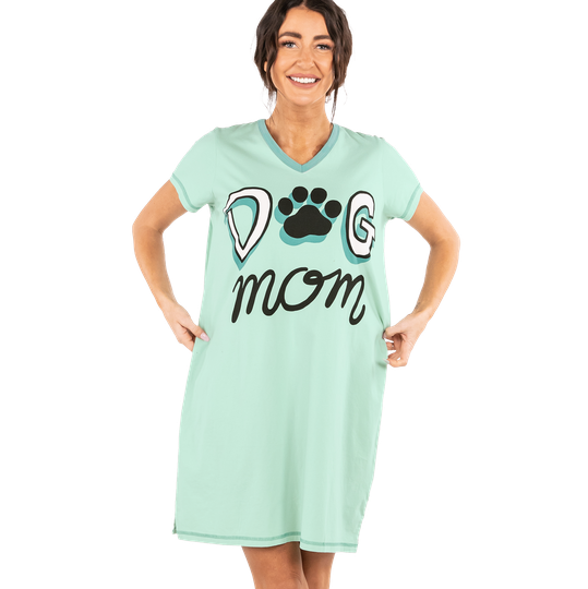 Dog Mom Vneck Nightshirt